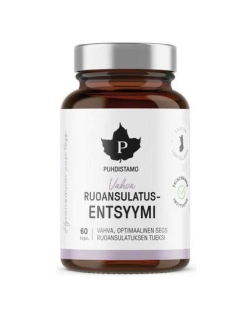Puhdistamo - Real Foods Oy Puhdistamo Vahva Ruoansulatusentsyymi, 60 kaps. | Black Friday