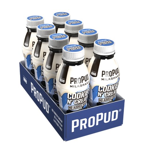 8 x ProPud Protein Milkshake, 330 ml, Cookies and Cream | Black Friday