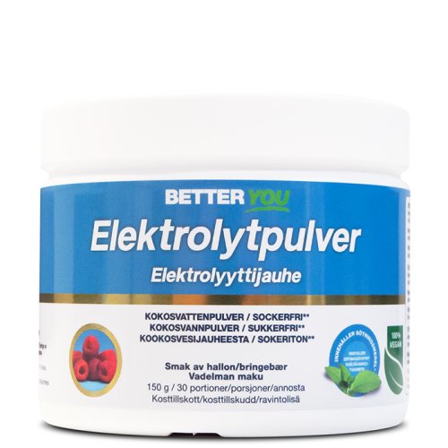 Better You Elektrolyyttijauhe Vadelma 150 g | Black Friday