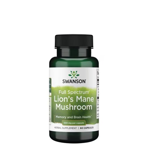 Swanson Full Spectrum Lion's Mane Mushroom 500 mg 60 caps | Black Friday